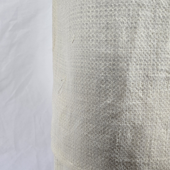 Elegant Cream and Blue Patchwork Skirt Set - Picture 5 of 12